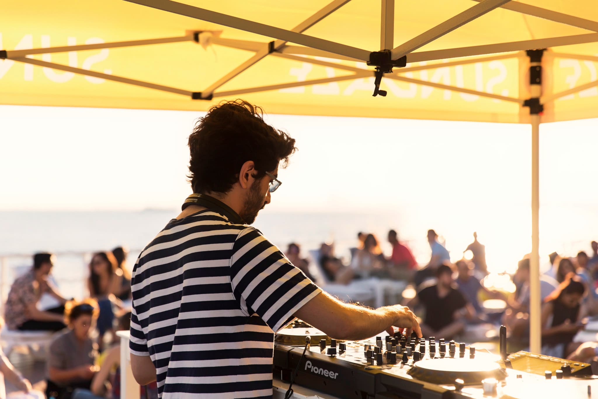 A SUNDAZE artist performing in the last light of the day